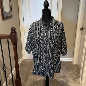 Frank Lyman Design Black and White Men's Shirt